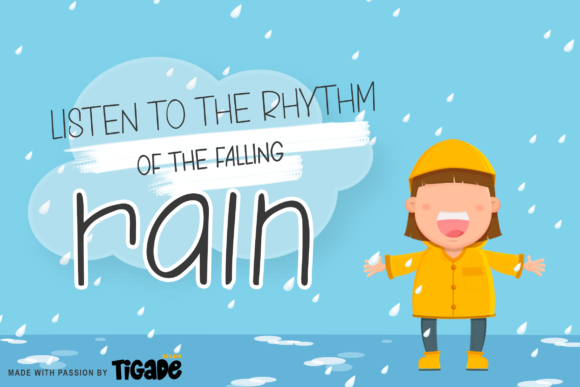 Raindrops Font Poster 2