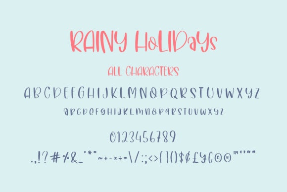 Rainy Holidays Font Poster 3