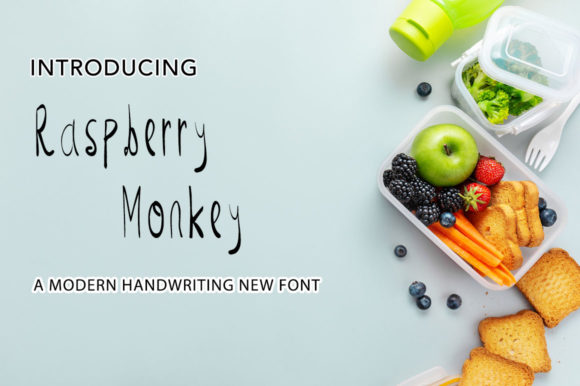 Raspberry Monkey Font Poster 1