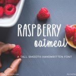 Raspberry Oatmeal Font Poster 1