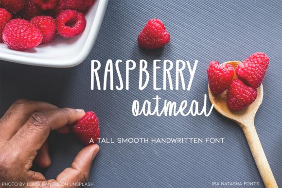 Raspberry Oatmeal Font Poster 1