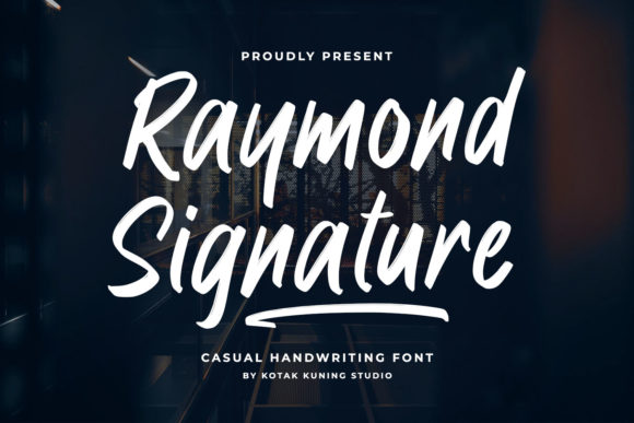 Raymond Signature Font Poster 1