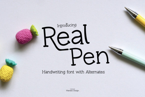 Real Pen Font Poster 1