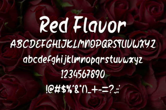 Red Flavor Font Poster 4