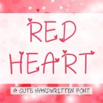 Red Heart Font Poster 1