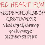 Red Heart Font Poster 5