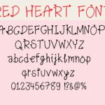 Red Heart Font Poster 5