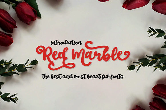 Red Marble Font