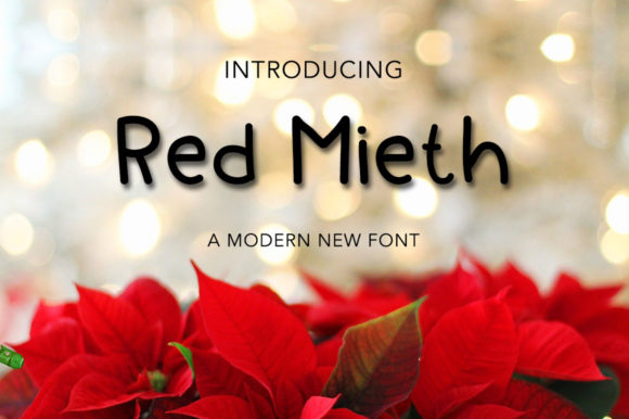 Red Mieth Font Poster 1