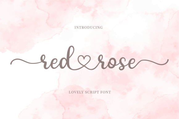 Red Rose Font Poster 1