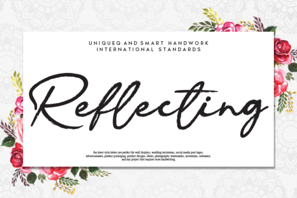 Reflecting Font Poster 1