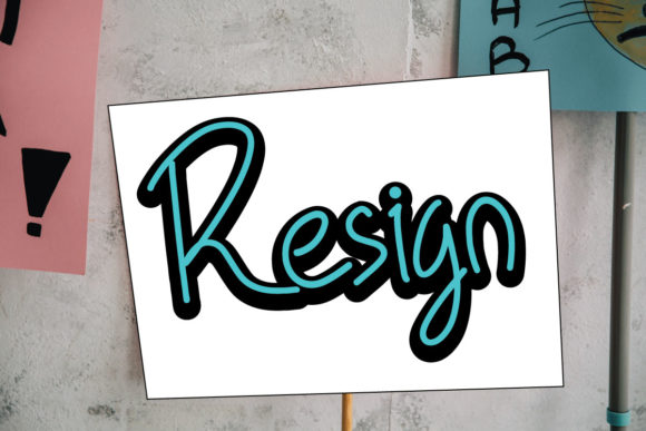 Resign Font Poster 1