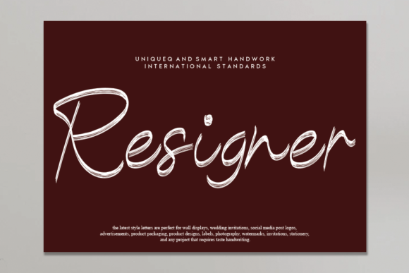 Resigner Font Poster 1