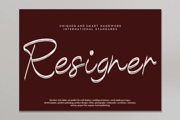 Resigner Font Resigner Font Poster 1