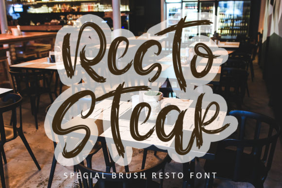 Resto Steak Font Poster 2