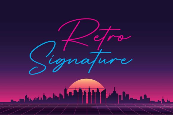Retro Signature Font Poster 1