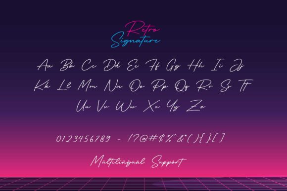 Retro Signature Font Poster 3