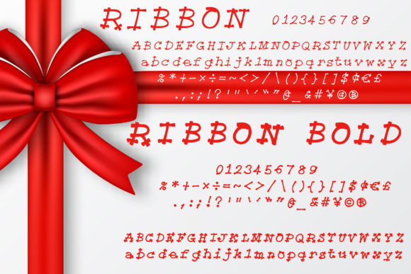 Ribbon Font Poster 6