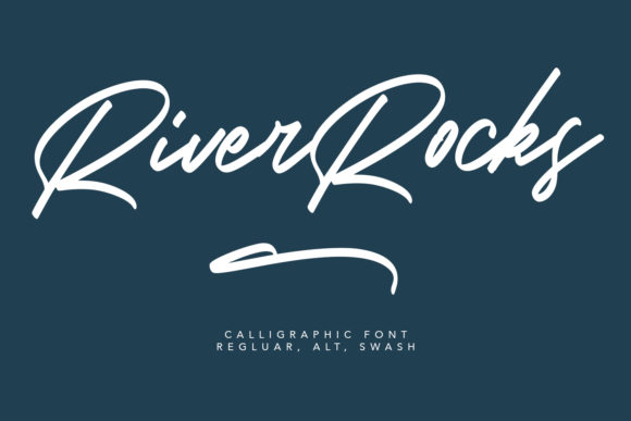 River Rocks Font Poster 1