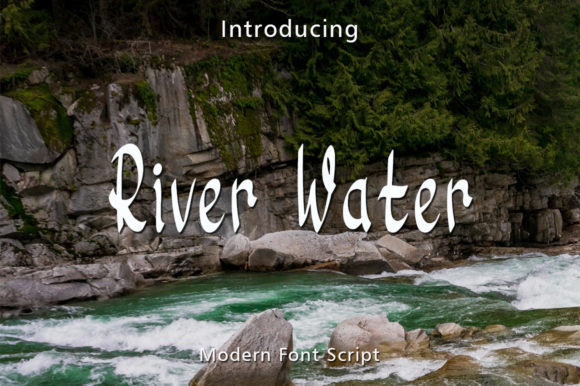 River Water Font Poster 1