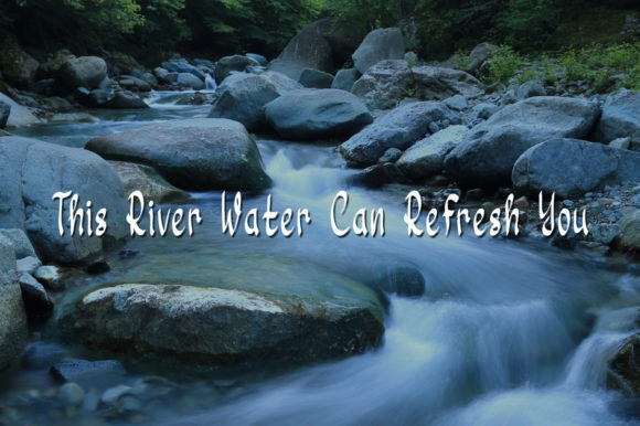 River Water Font Poster 2