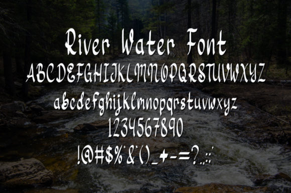 River Water Font Poster 4