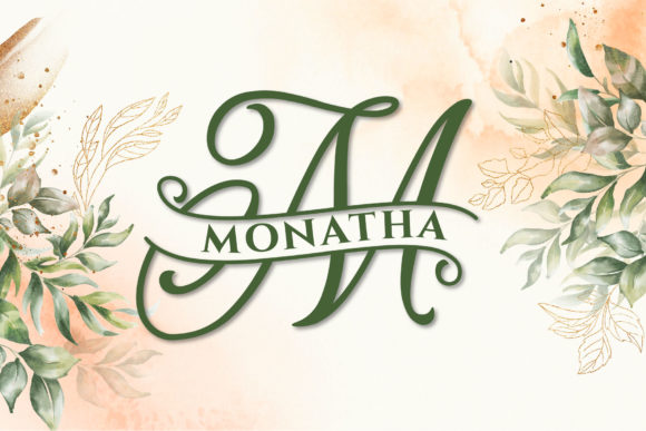 Romantic Loves Monogram Font Poster 5