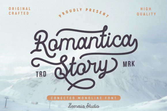 Romantica Story Font Poster 1