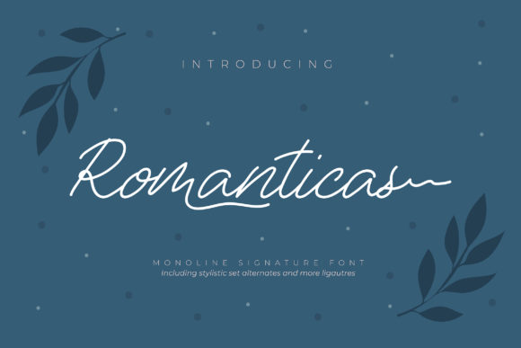 Romanticas Font Poster 1