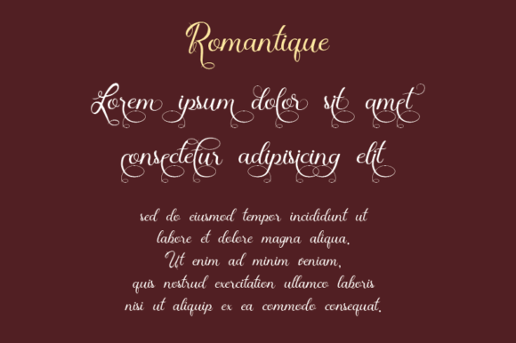 Romantique Font Poster 2