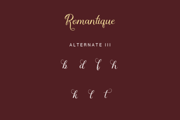Romantique Font Poster 8