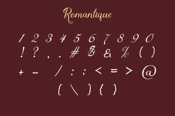 Romantique Font Poster 9