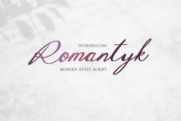 Romantyk Font Romantyk Font Poster 1