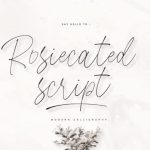 Rosiecated Script Font Poster 1