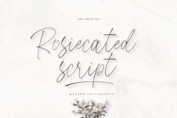 Rosiecated Script Font Poster 1