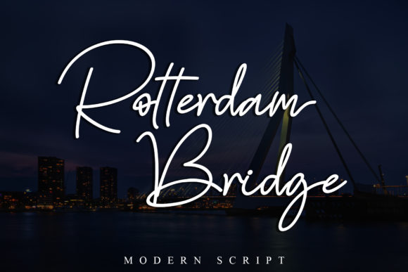 Rotterdam Bridge Font Poster 1