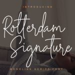 Rotterdam Signature Font Poster 1