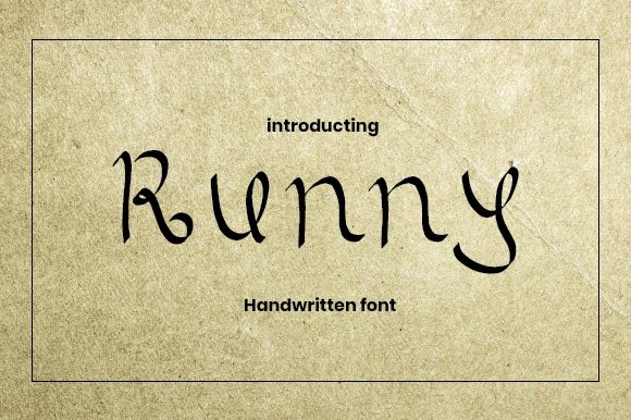 Runny Font Poster 1