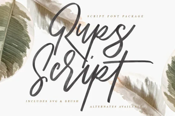 Rups Script Font Rups Script Font Poster 1