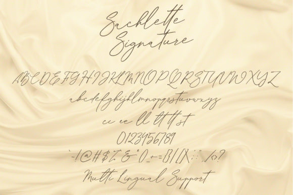 Sachlette Signature Font Poster 8