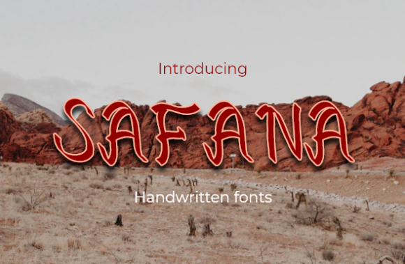 Safana Font Poster 1