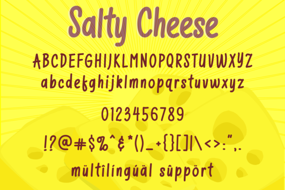 Salty Cheese Font Poster 2