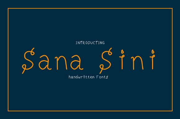 Sana Sini Font Poster 1