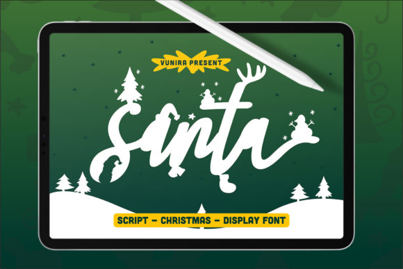 Santa Font Poster 1