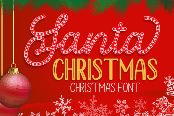 Santa Christmas Font Poster 1