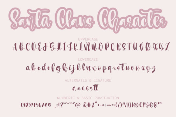 Santa Claus Font Poster 2