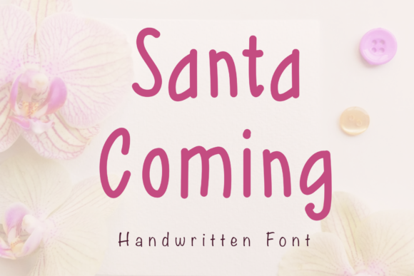Santa Coming Font Poster 1