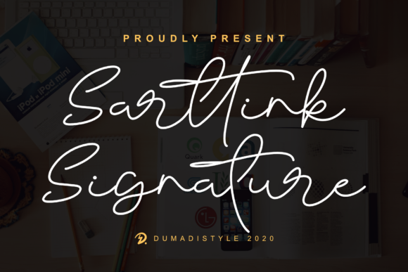 Sarttink Signature Font Poster 1