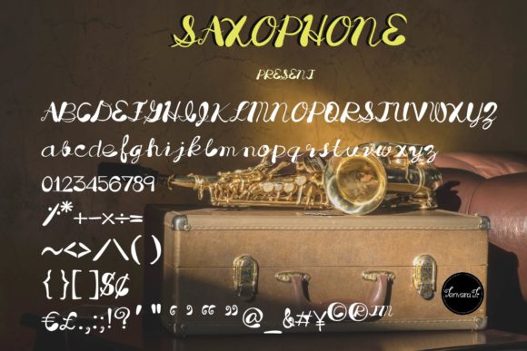 Saxophone Font Poster 5
