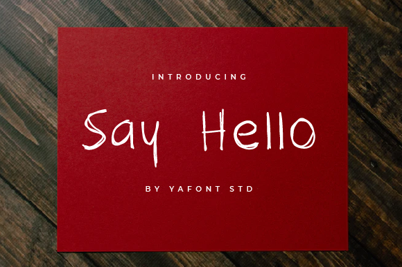 Say Hello Font Poster 1